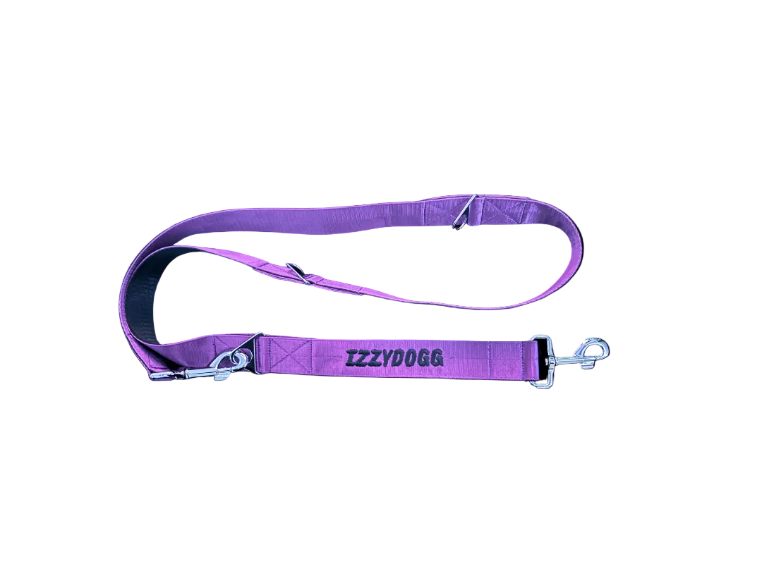 IZZYDOGG PURPLE BLACK DOG LEASH / LEAD