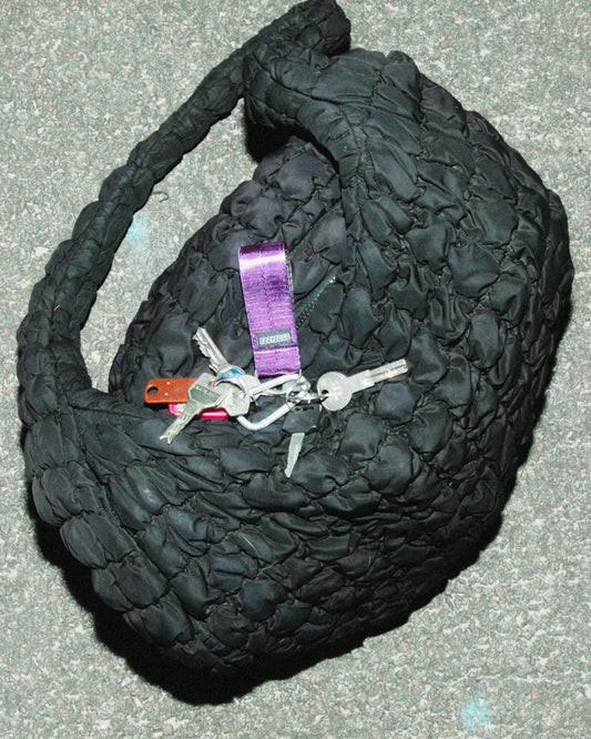 IZZYDOGG KEY RING PURPLE BLACK